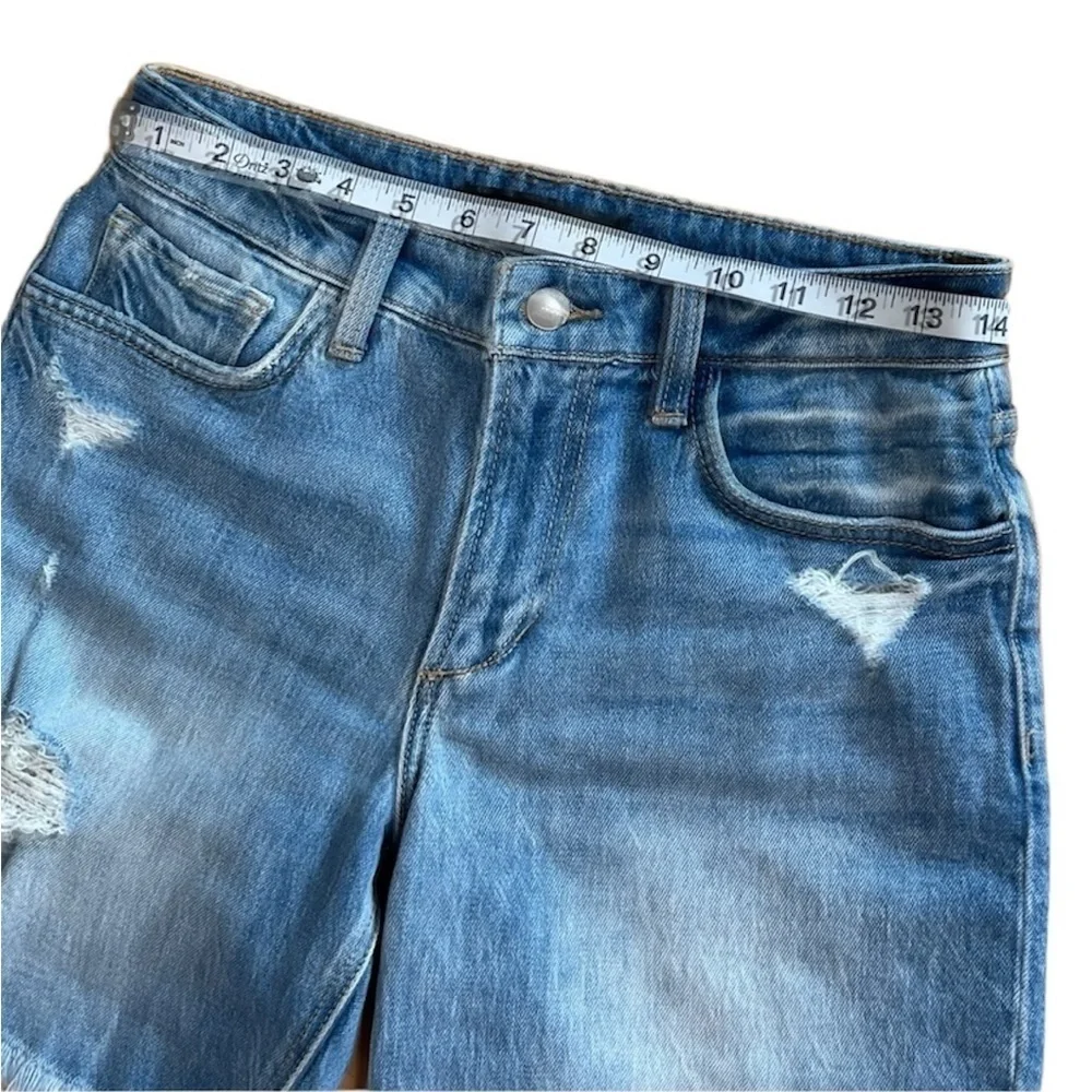 Joe’s Jeans Lara raw hem distressed high waist Indiana wash denim shorts size 26